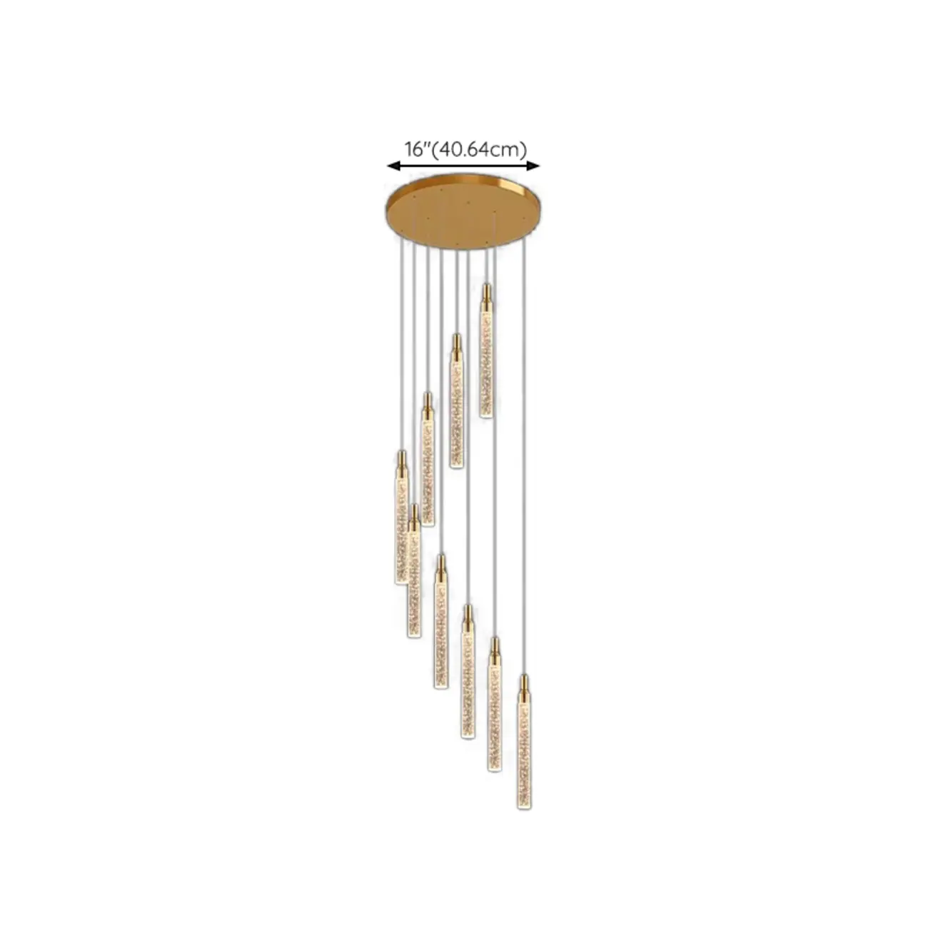 Modern Spiral Crystal Gold LED Chandelier Pendant Light