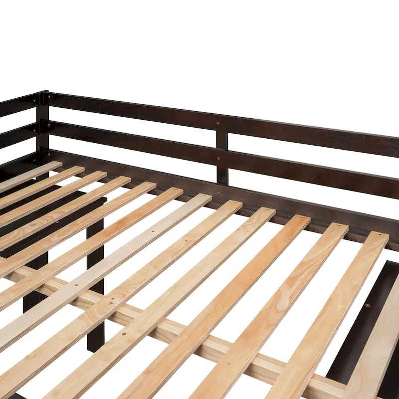 Full Pine Multifunctional Loft Bed with Movable Desk