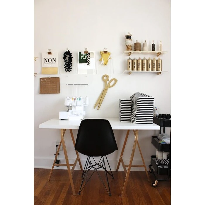 Set of 2 Mid-Century Modern Dining Side Chairs Armless Plastic Shell Seat with Black Metal Wire Eiffel Base, White