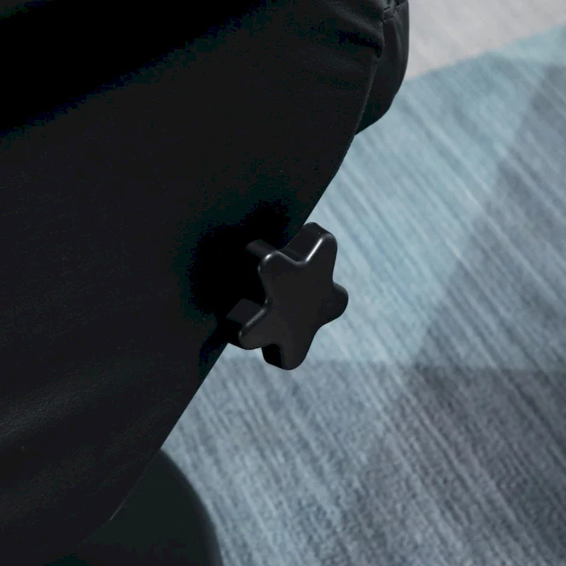 Swivel PU Leather Recliner Chair with Ottoman – Black, Single