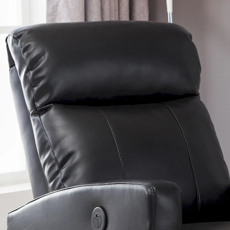 AC Pacific Modern Faux Leather Small Powered Reading Recliner