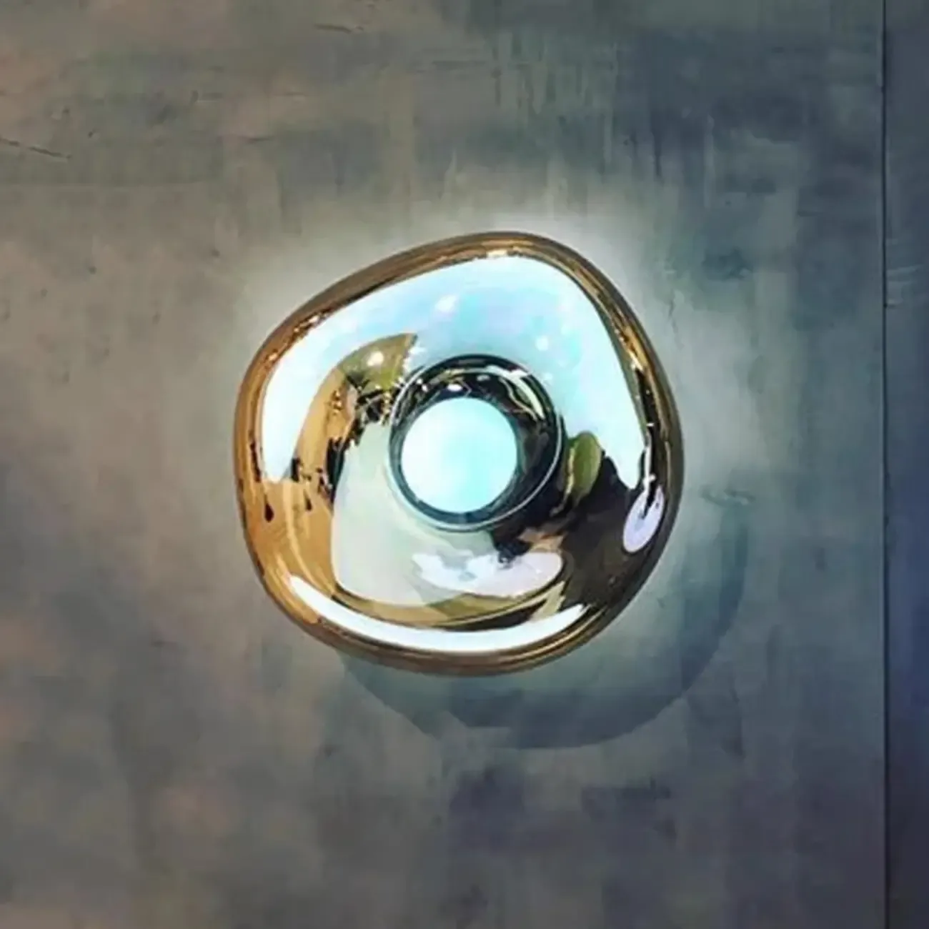 Modern Artistic Irregular Clear Shade Wall Sconce