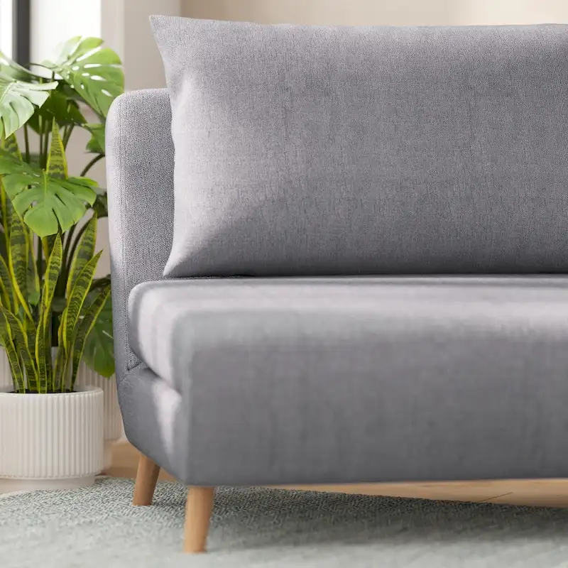 Foldable Sleep Chair with Hideaway Legs and Backrest Pillow - 75.5D x 41W x 30H