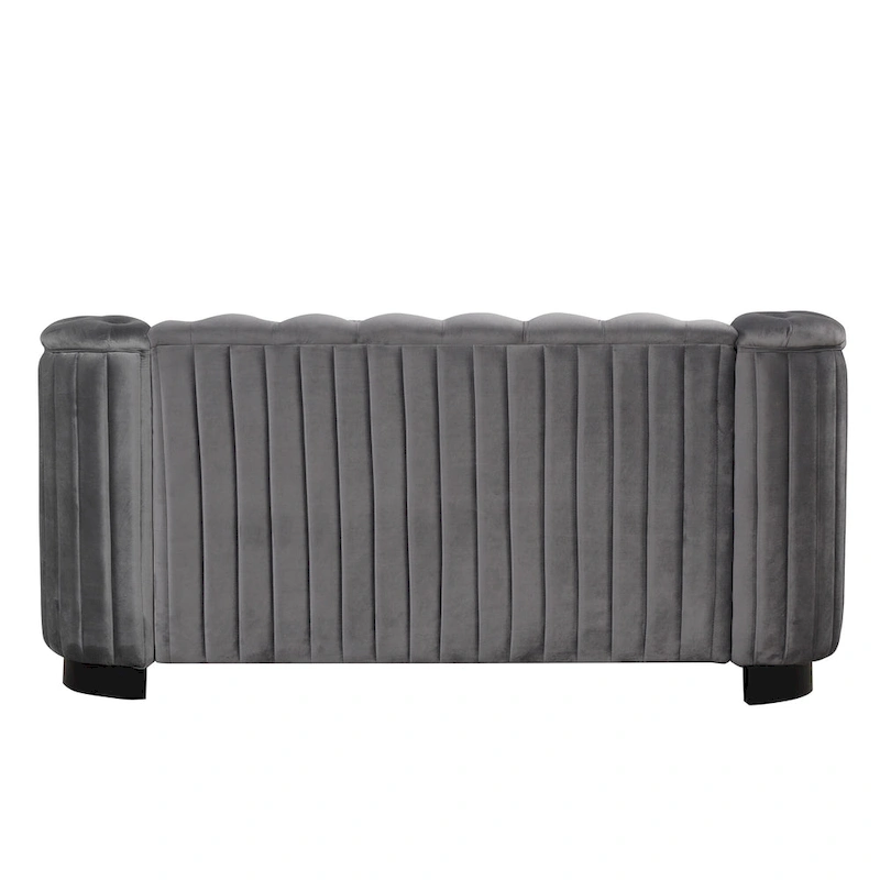 64.3 Velvet Upholstered Loveseat Sofa,Modern Loveseat Sofa with Thick Removable Seat Cushion,2-Person Loveseat Sofa Couch