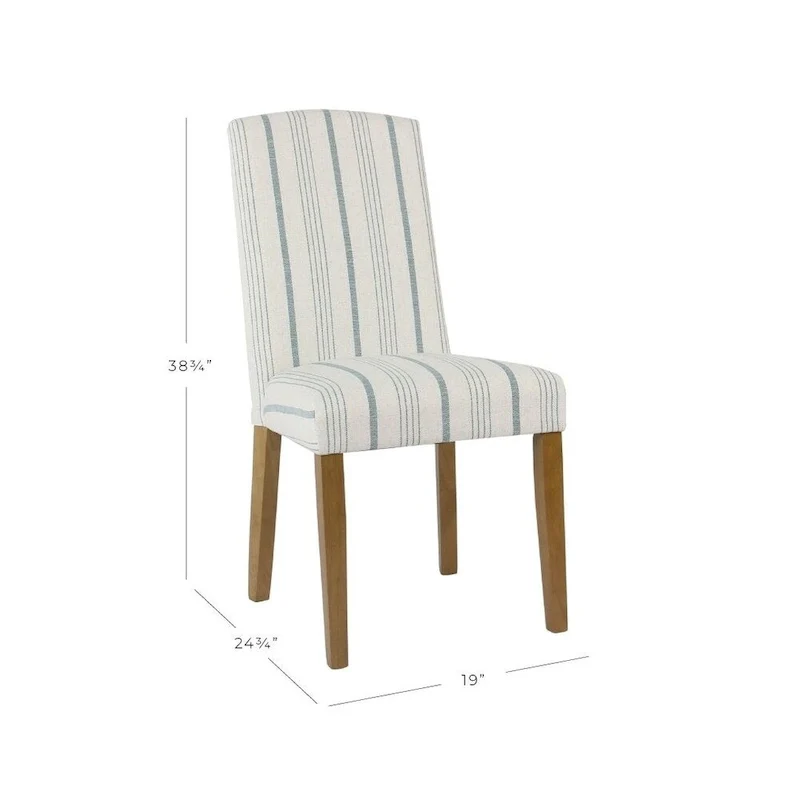HomePop Classic Parsons Dining Chair - Blue Calypso Stripe (Set of 2)