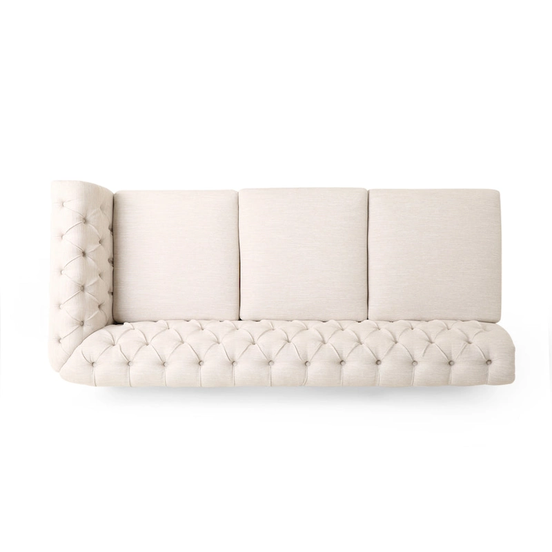Castalia Chesterfield Tufted 7-seat Sectional Sofa by Christopher Knight Home - 114.00 L x 70.00 W x 31.50 H