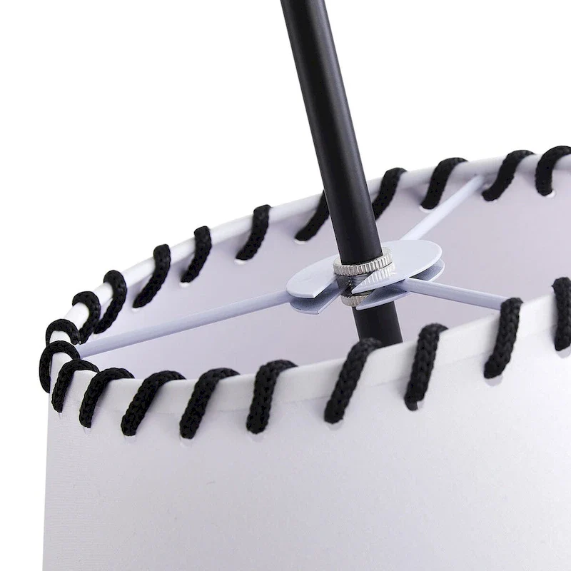 3-Light Off-White Fabric Shade Pendant Lighting - 16.5 D4.7 W86.5 H(Adjustable)