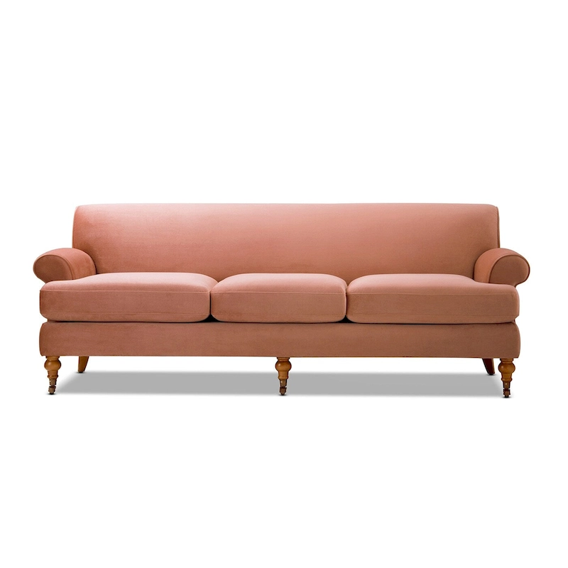 Alana Lawson 88 Inch Living Room Sofa  Three Cushion Couch with Rolled Arms and Tight Back  Minimal Assembly Required