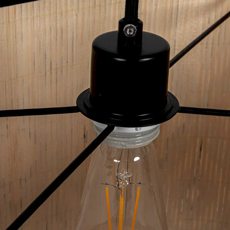 Ikat Elegance Bamboo Pendant Lamp