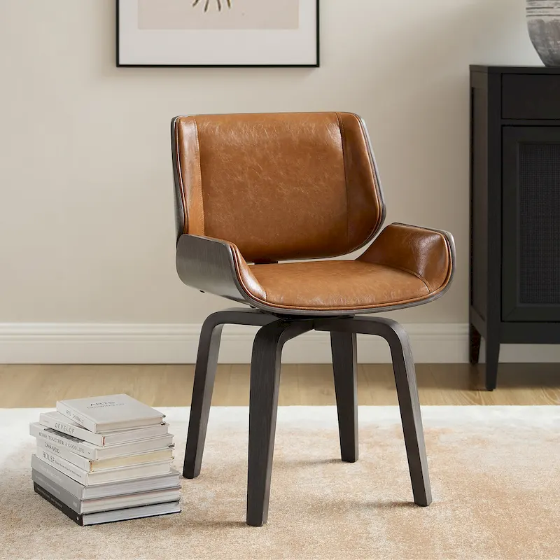 Art Leon Mid-century Modern Swivel Accent Chair