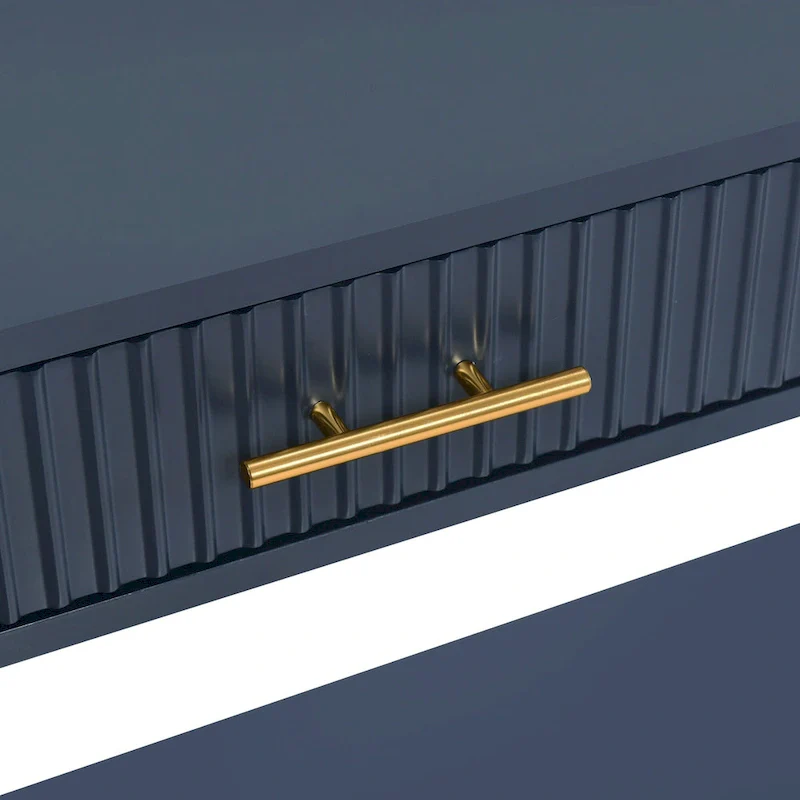 High-Quality Entryway Console Table with Vertical Stripe Drawers, Long Legs