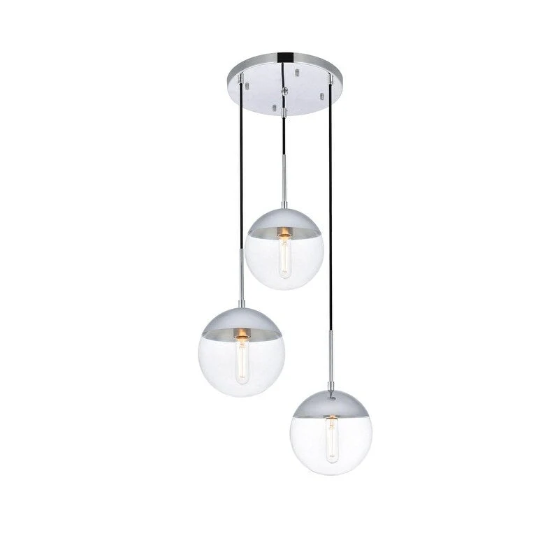 3-Light 18 inch Pendant with Clear Glass