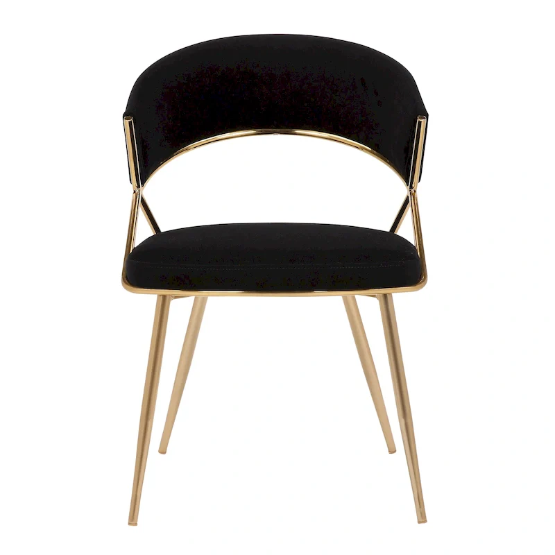 Silver Orchid Tatyana Gold Upholstered Dining Chair (Set of 2)