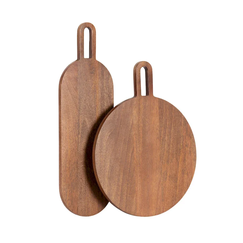 Kate and Laurel Staven 2 Piece Wood Serving Board Set