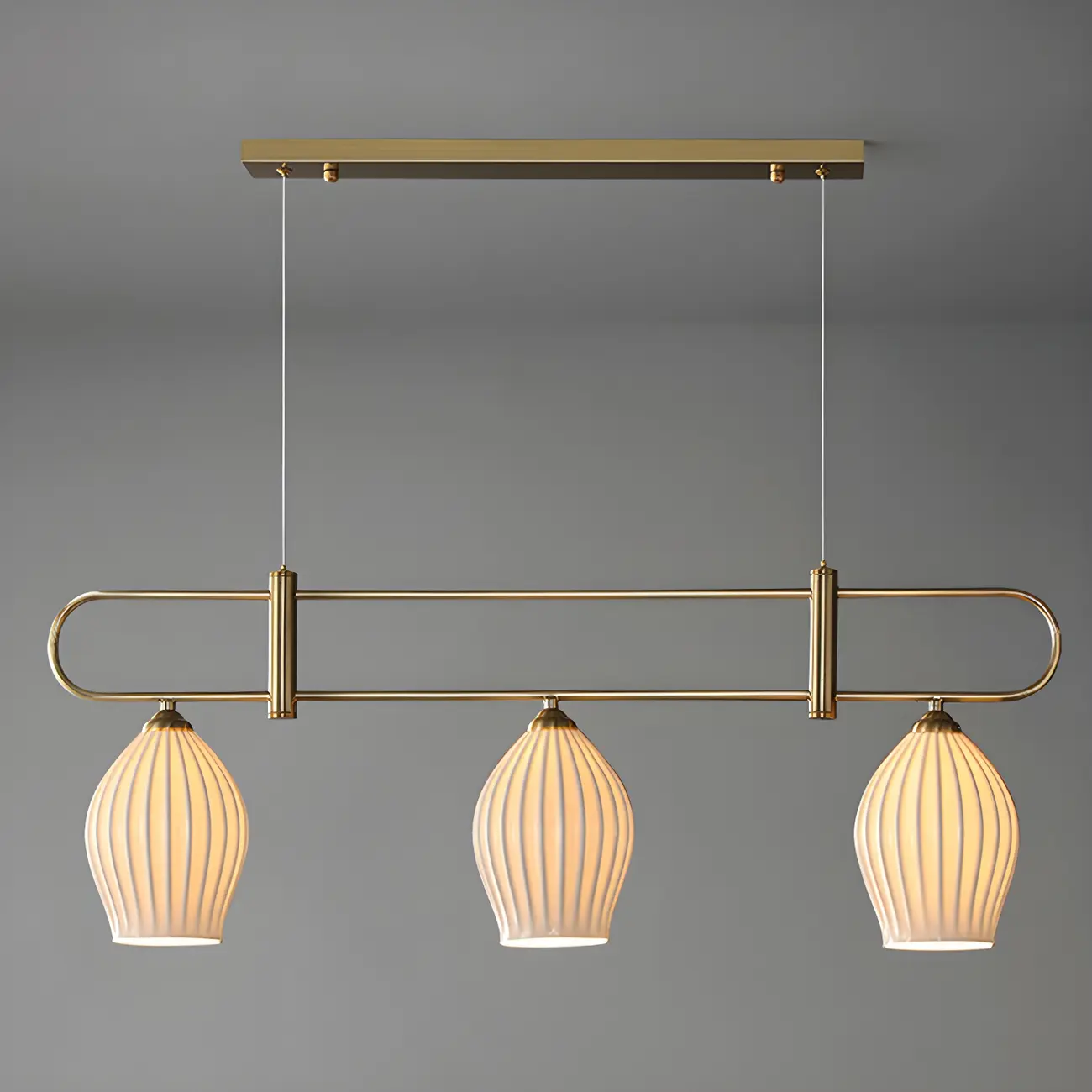 Simple Modern Ceramic Multi-Light Island Pendant Light