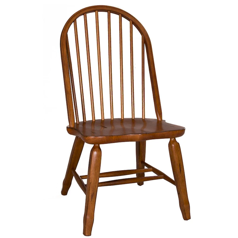 Treasures Rustic Oak Bow Back Dining Chair (Set of 2)