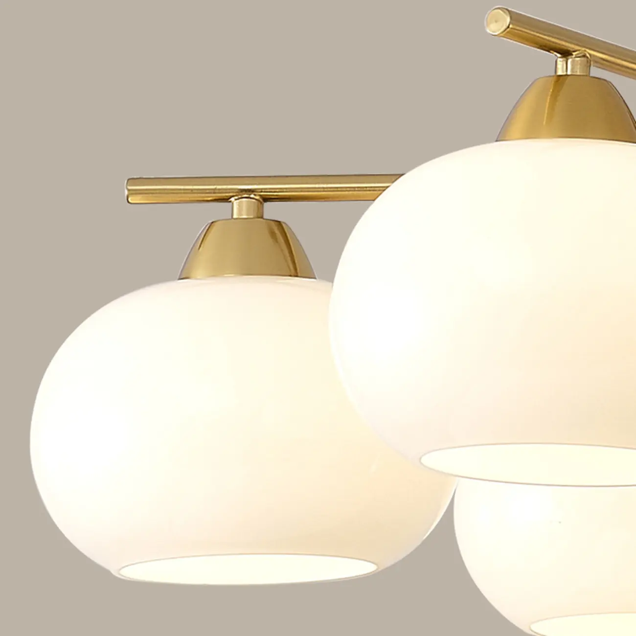 Modern White Drum Glass Living Room Chandelier