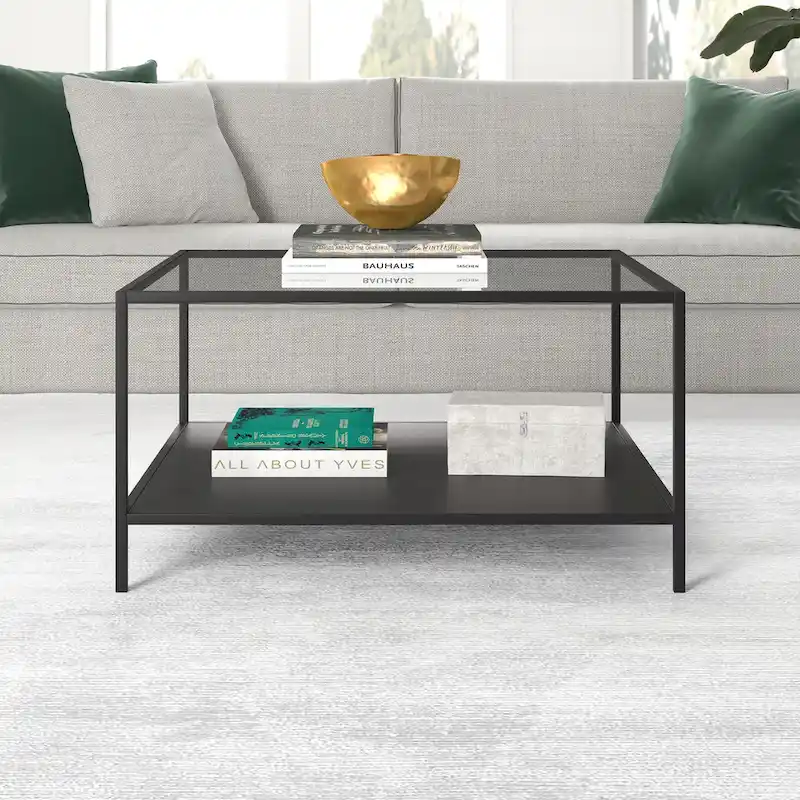 Sivil 32 Square Coffee Table with Shelf