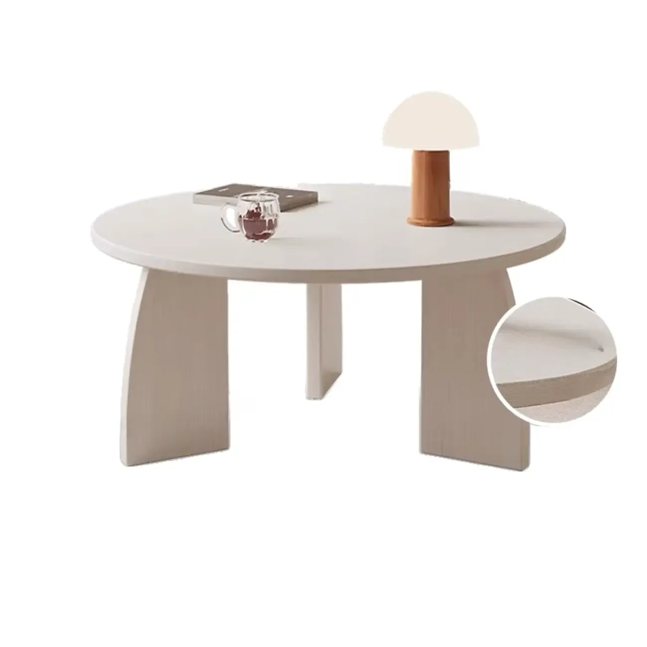 Modern Wooden Round Coffee Table