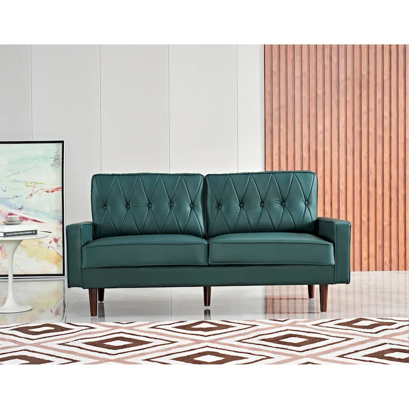 Acire 69.3 Faux Leather Cushion Back Sofa