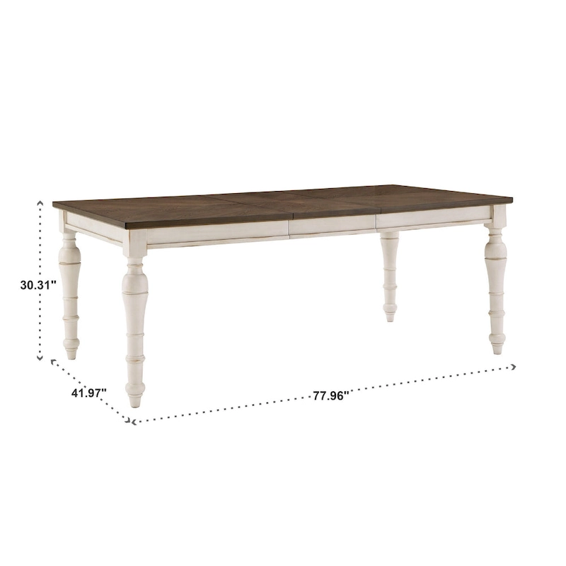 Tournus 4-6-Person Extendable Solid Rubberwood Dining Table Set by iNSPIRE Q Classic