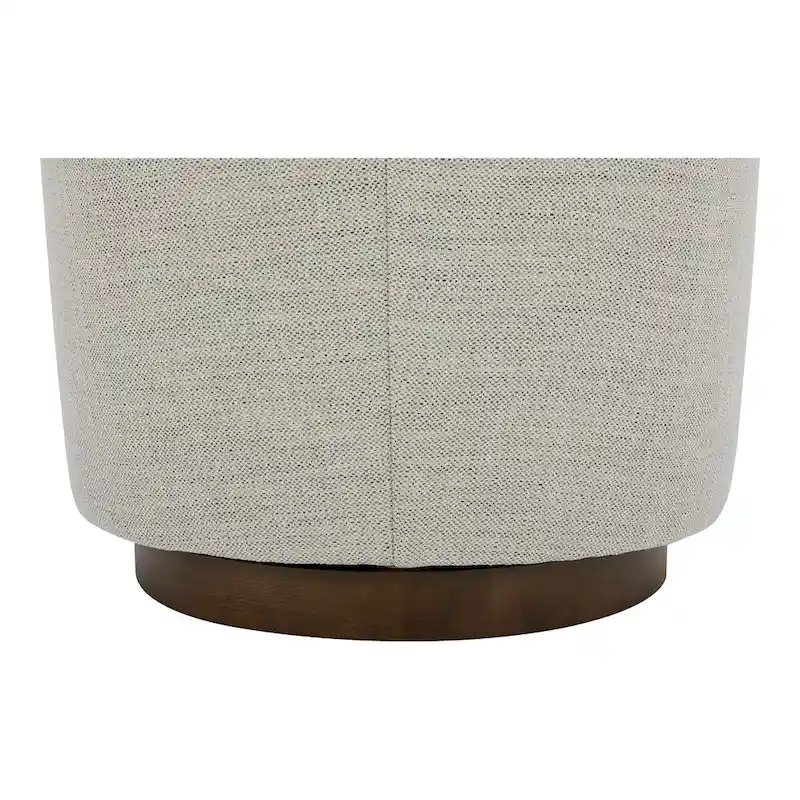 Aurelle Home Modern Upholsted Swivel Barrel Chair