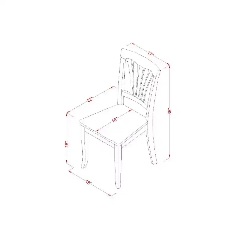 HomeStock 3-Piece Black and Cherry Finish Solid Wood Top Dining Table Set