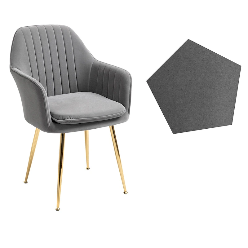 AVAWING Upholstered Dining Chair (Set of 6) Velvet Accent Arm Chair