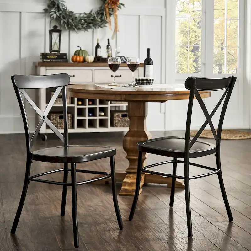 Metal Dining Chairs (Set of 2)
