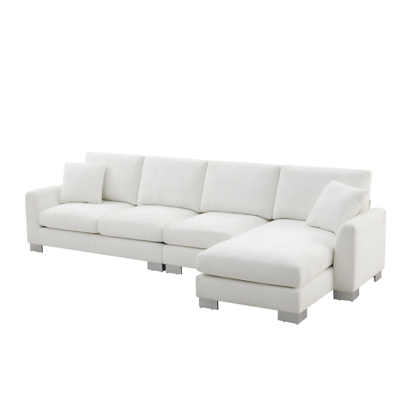 Rosita Modern L-shaped Sectional Sofa with Chaise Lounge by GDFStudio