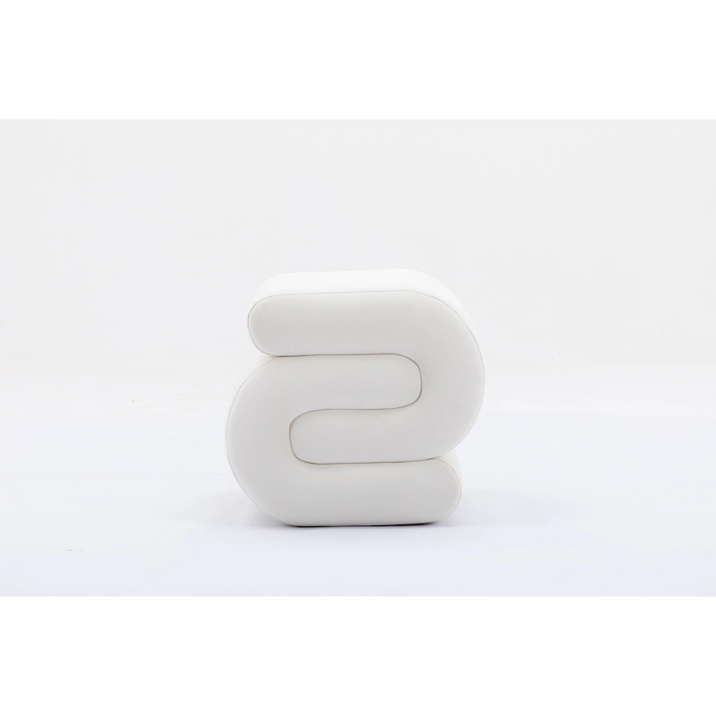 Modern S-shape Ottoman Makeup Stool Footstool for Living Room,Bedroom