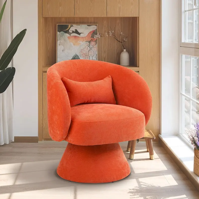 Upholstered Swivel Armchair (Set of 2)