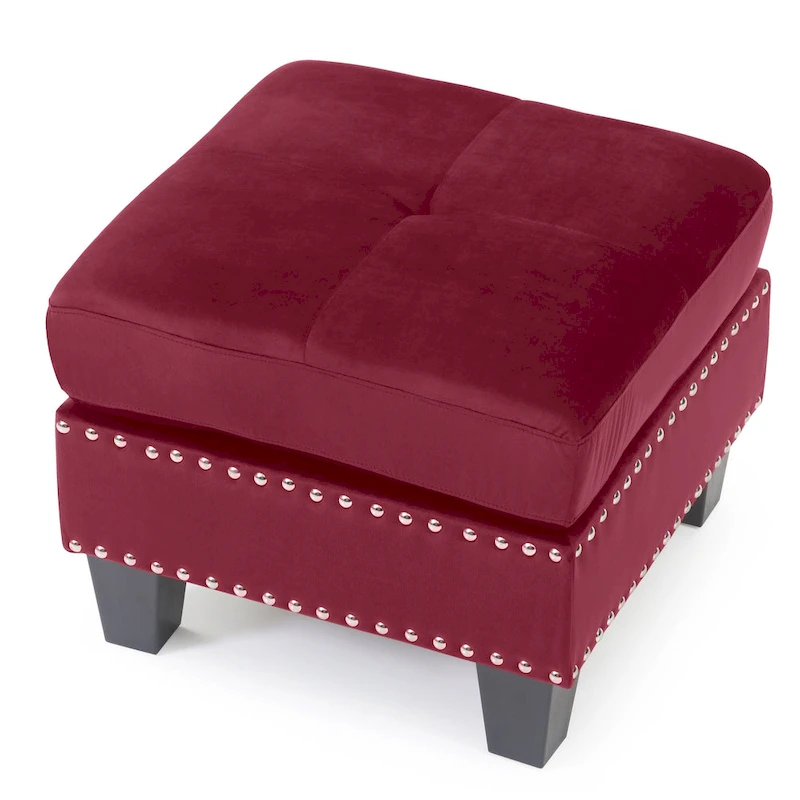 Copper Grove Meharrize Tufted Velvet Ottoman