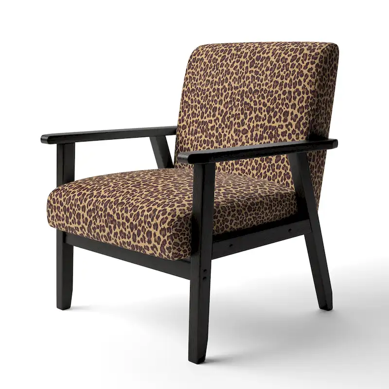 Designart  Leopard Fur II  Upholstered Cabin & Lodge Accent Chair and Arm Chair