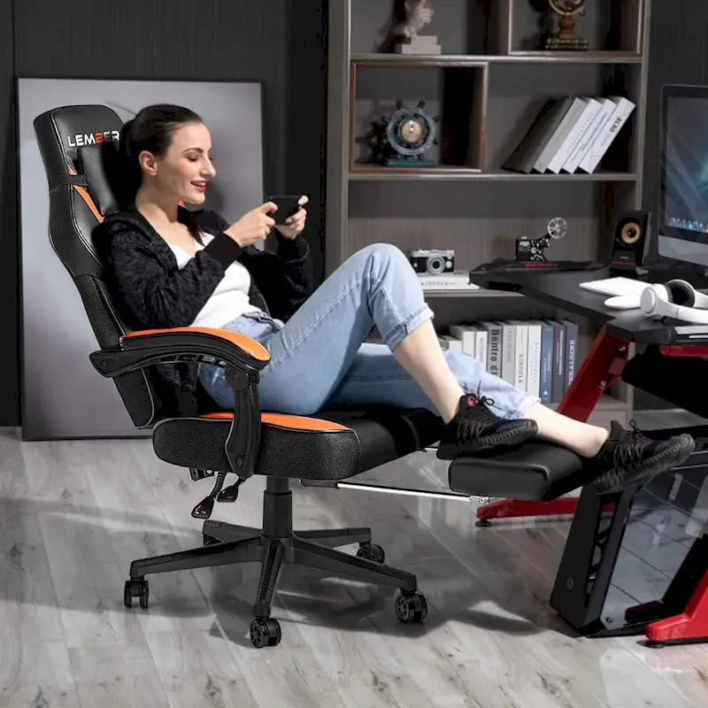 BOSSIN Racing Style Gaming Chair,300 lbs Big and Tall gamer chair High Back Computer Chair