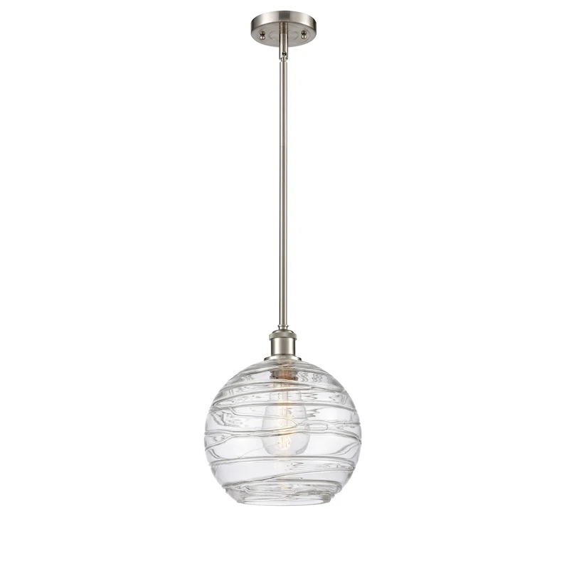 Innovations Lighting Athens Deco Swirl - 1 Light 10  Stem Hung Mini Pendant
