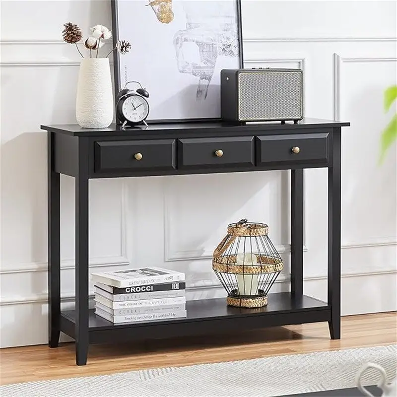 Console Table with 3 Drawers - 13.5D x 42W x 31.5H