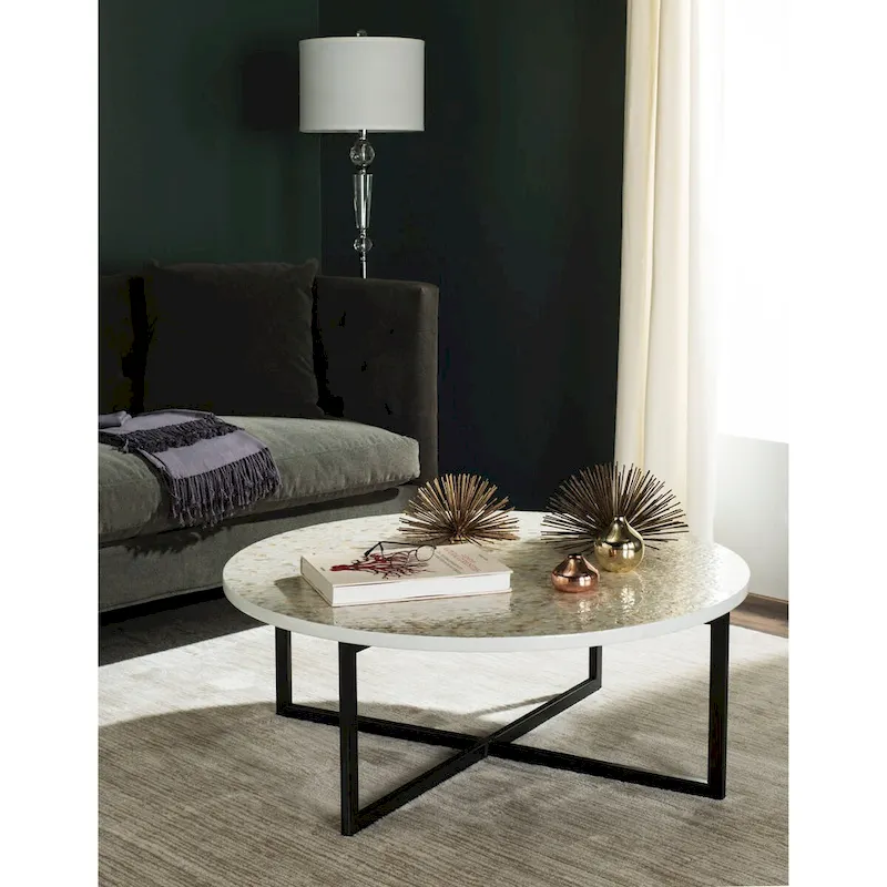 Marharita Cream Coffee Table - 39.8 x 39.8 x 15.4 - 40Wx40Dx15H