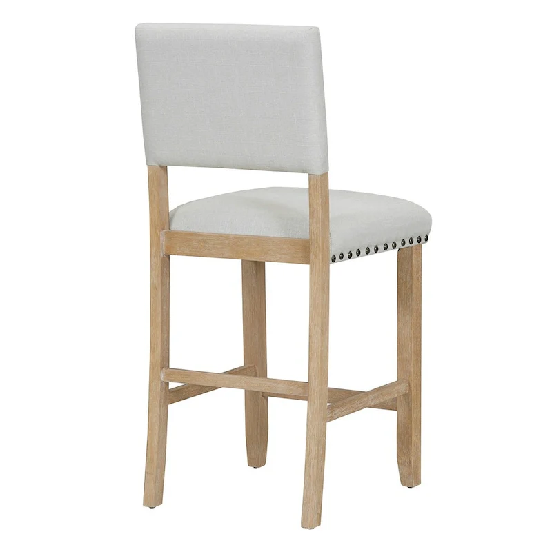 5-Piece Counter Height Dining Set, Classic Elegant Table and 4 Chairs in Natural Wood Wash