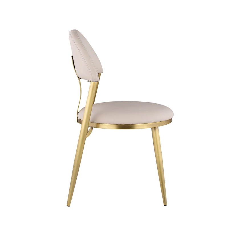 Somette Kona Marbleized Dining Set with Taupe and Gold Chairs