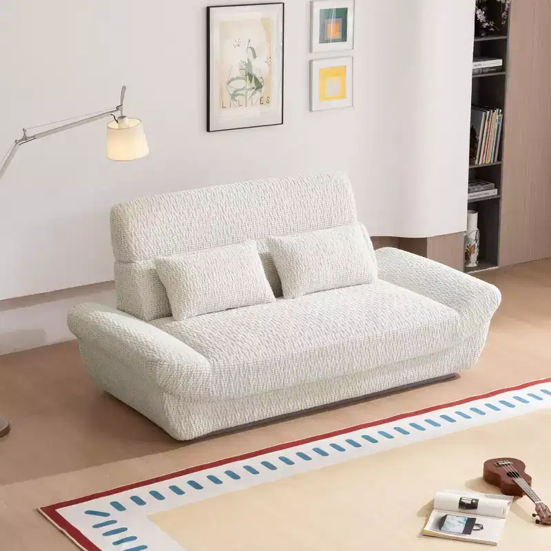 EHMKNP 2-Seater Sailboat Elliptical Sofa  High-Density Compressed Foam Luxury Living Room Couch