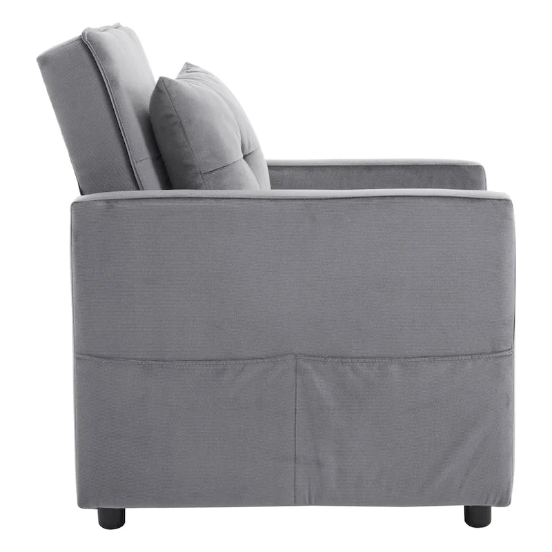 Christopher Knight Home - Sophia Convertible Sleeper Sofa Chair Bed with Adjustable Backrest and Built-In Pillow