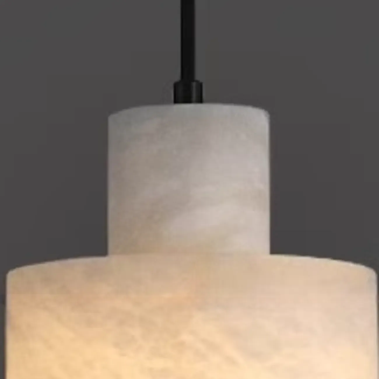Unique White Cylinder Alabaster Kitchen Pendant Light