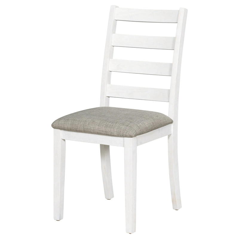 Rustic Style 6-Piece Dining Room Table Set with 4 Upholstered Chairs & a Bench