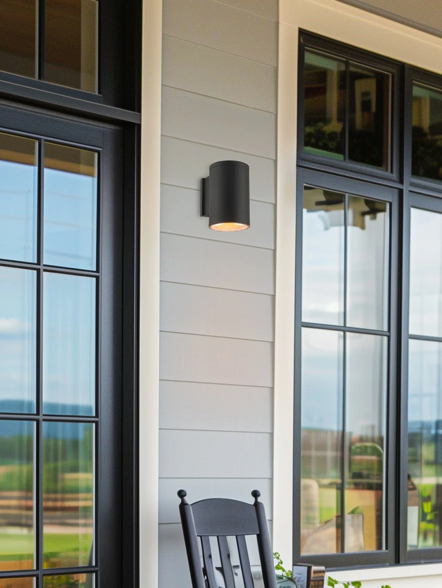 Enzo 8 Modern Outdoor Weatherproof Wall Sconce, 2-Pack