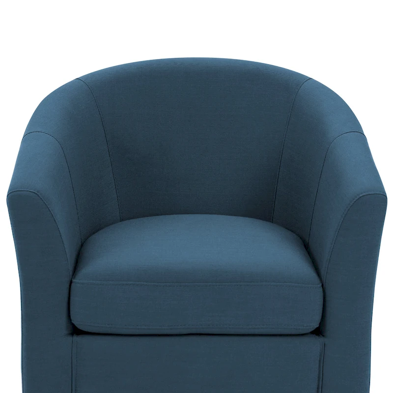 Modern Upholstered Swivel Barrel Chair Living Room Accent Chair