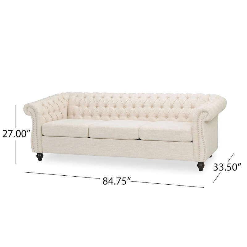 Parksley Tufted Chesterfield 3-seat Sofa by Christopher Knight Home