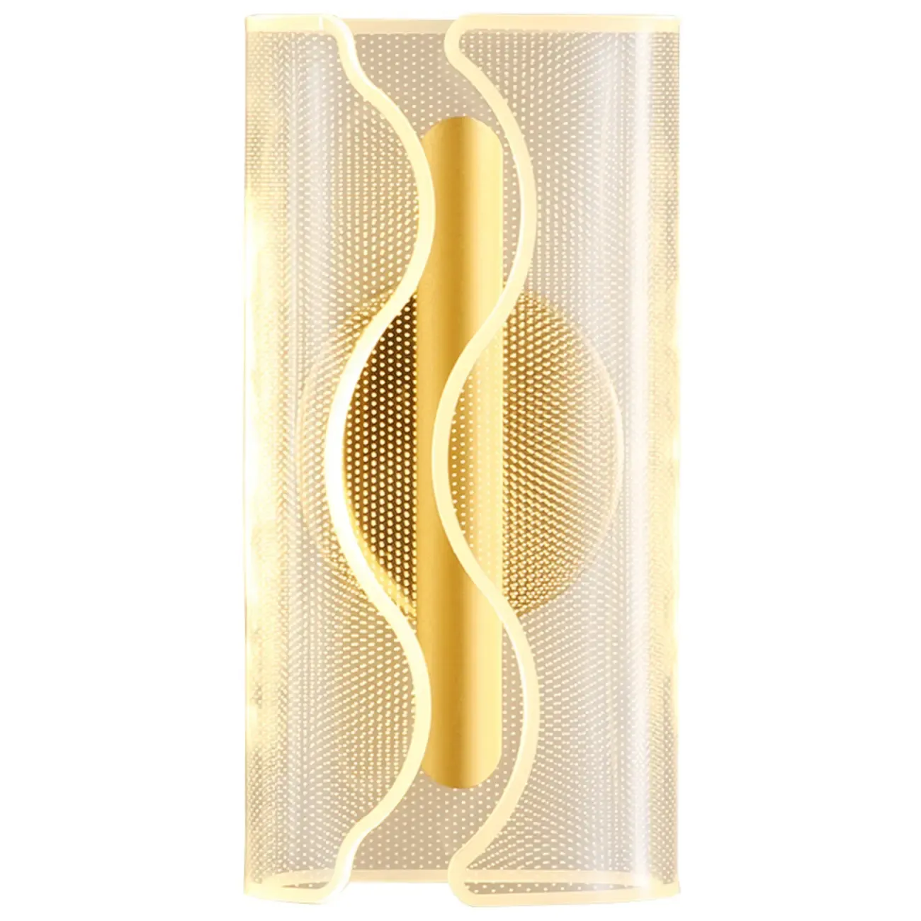 Modern Clear Acrylic Gold Ambient Wall Sconce
