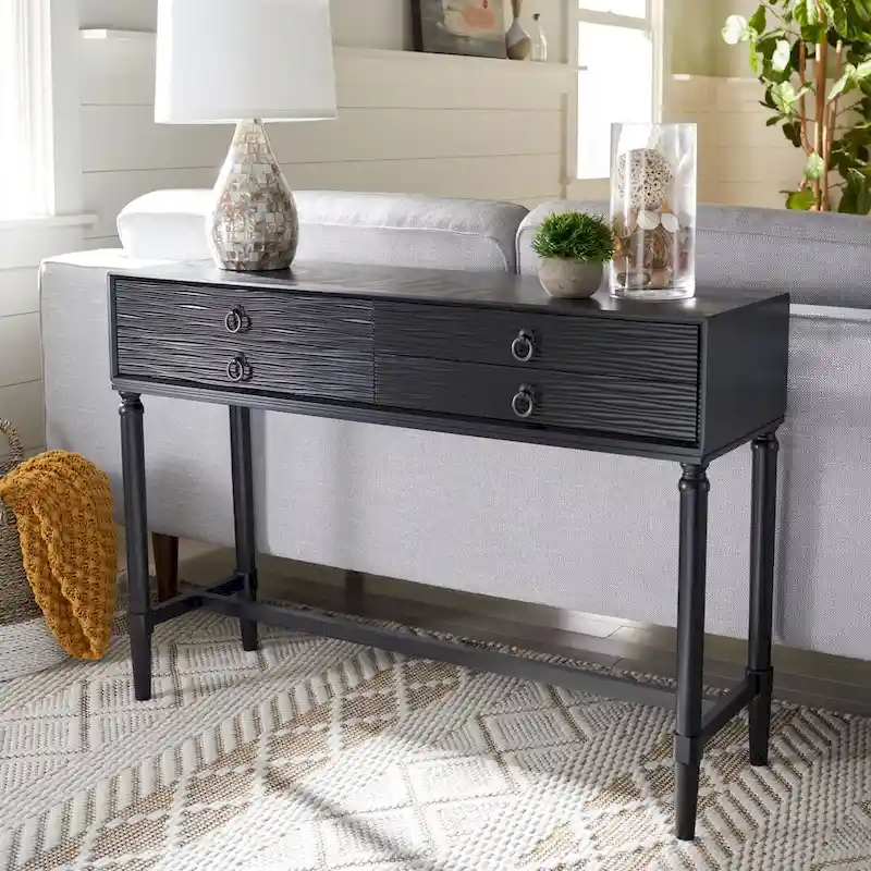 SAFAVIEH Beaulah 4-Drawer Console Table - 42 W x 13 L x 29.5 H - 42Wx13Dx30H