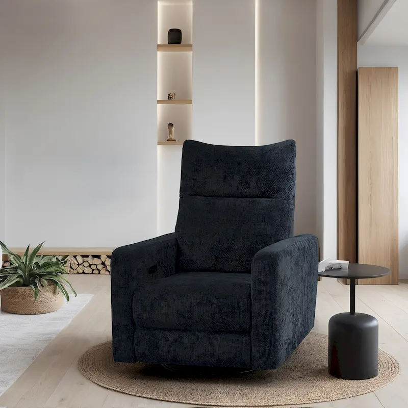 33.5W Power Swivel Glider Recliner with USB Charger